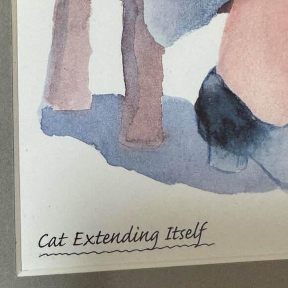 Erika Oller  Print Lady With Black Cat Framed - Picture 4 of 8